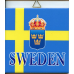 Ceramic Tile - Sweden Flag & Crest